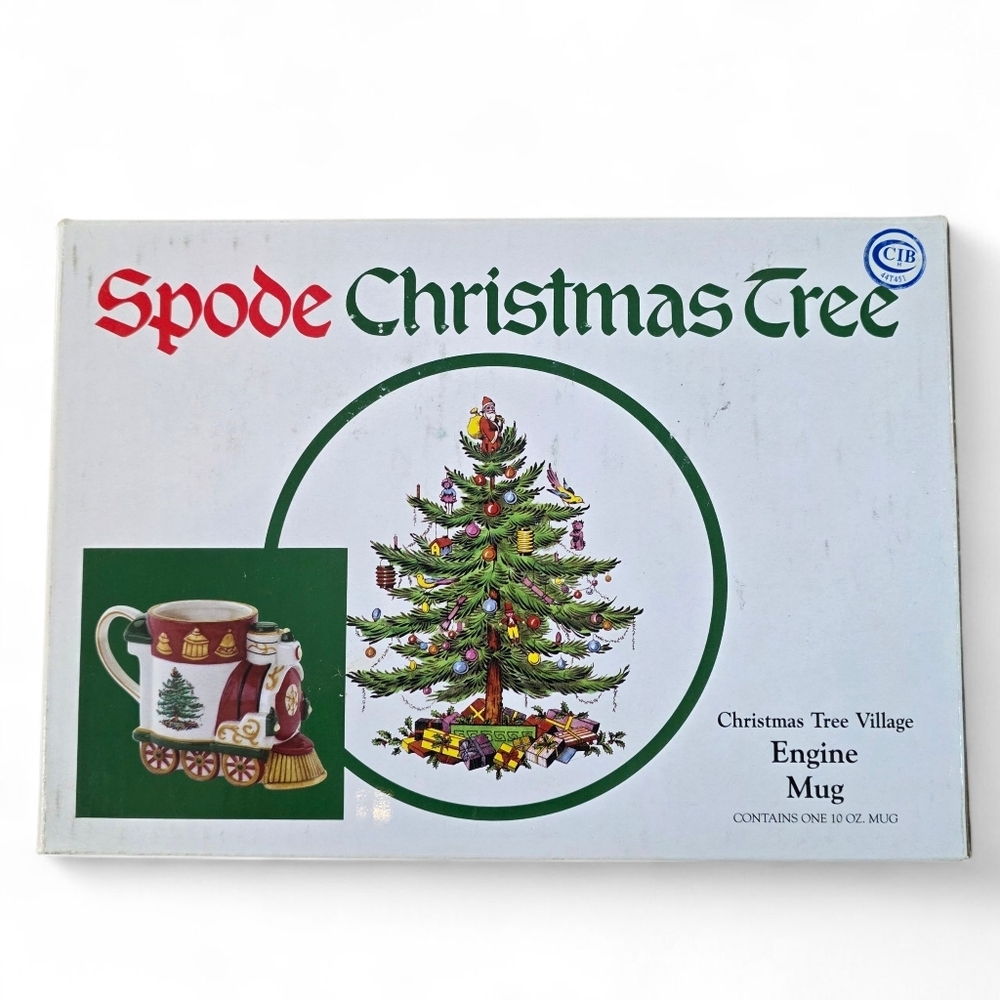 Spode Christmas Tree Village Engine Train Mug 10oz Ceramic Holiday
